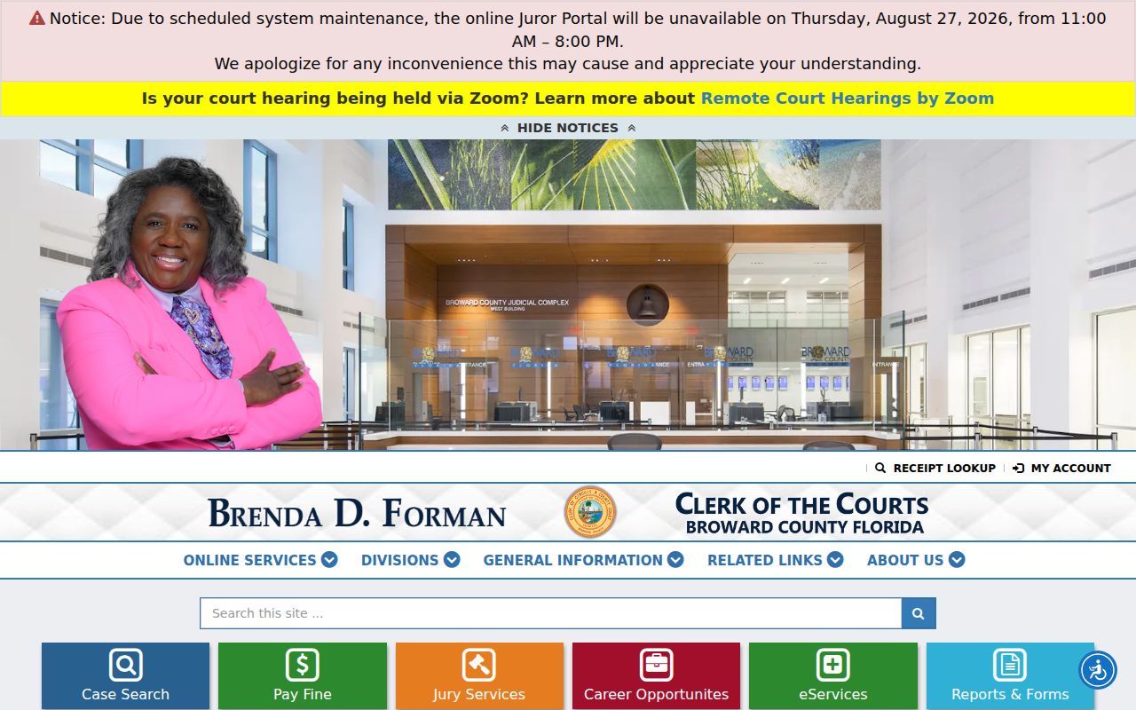 Pompano Beach residents directory Broward Clerk court records