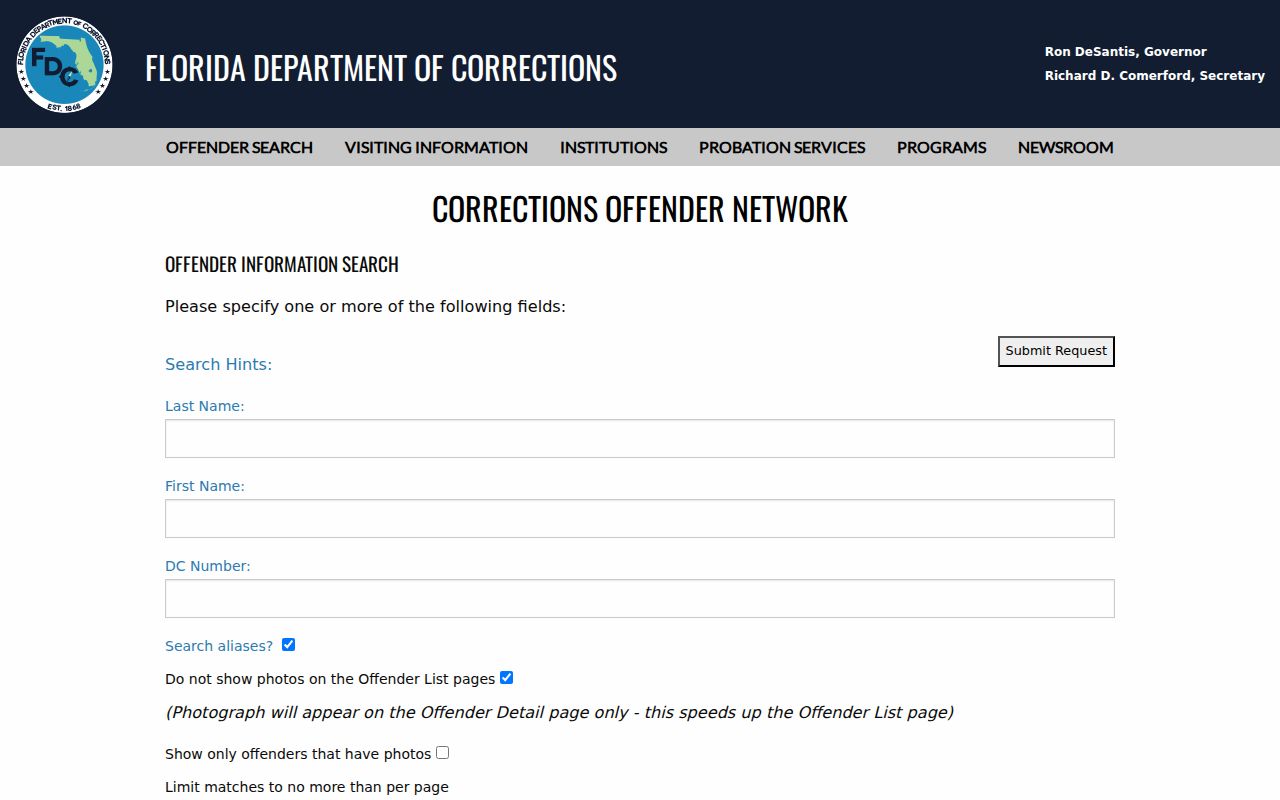 Pompano Beach neighbors Florida corrections official search