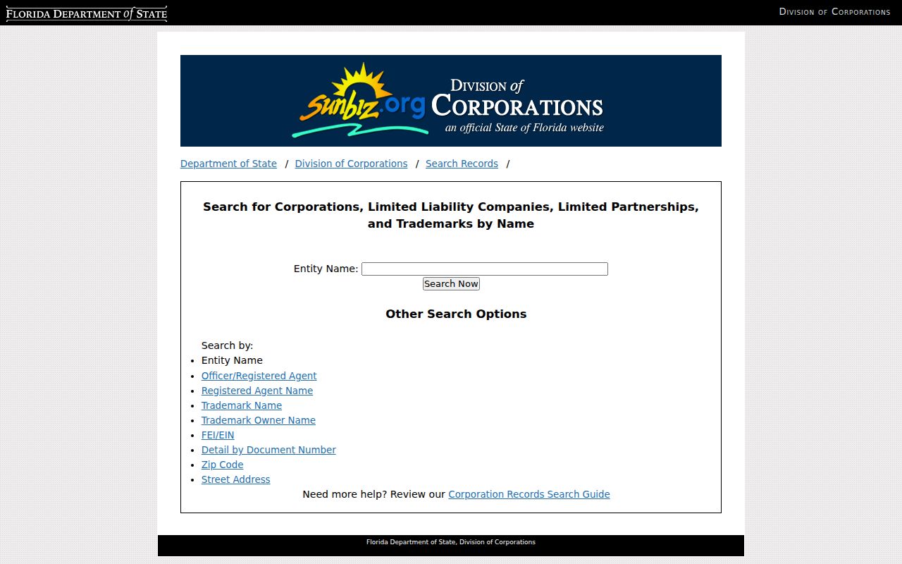 Pompano Beach previous residents corporation name search